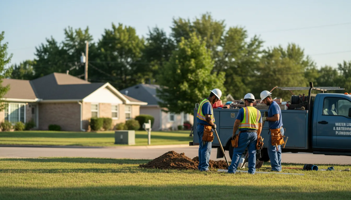 Residential water line and bathroom plumbing service in Palmyra, TN